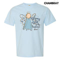 Glory Blue Floral Angel Comfort Colors T-Shirt 'NLB Hoodie, Sweatshirt | RetroVerseTees.com