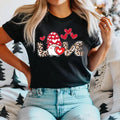 Gnomies Valentines Day Love T-Shirt, Valentine Gnome Shirt, Leopard Love Tee, Valentines Day Gift Tee, Gnome Lovers...