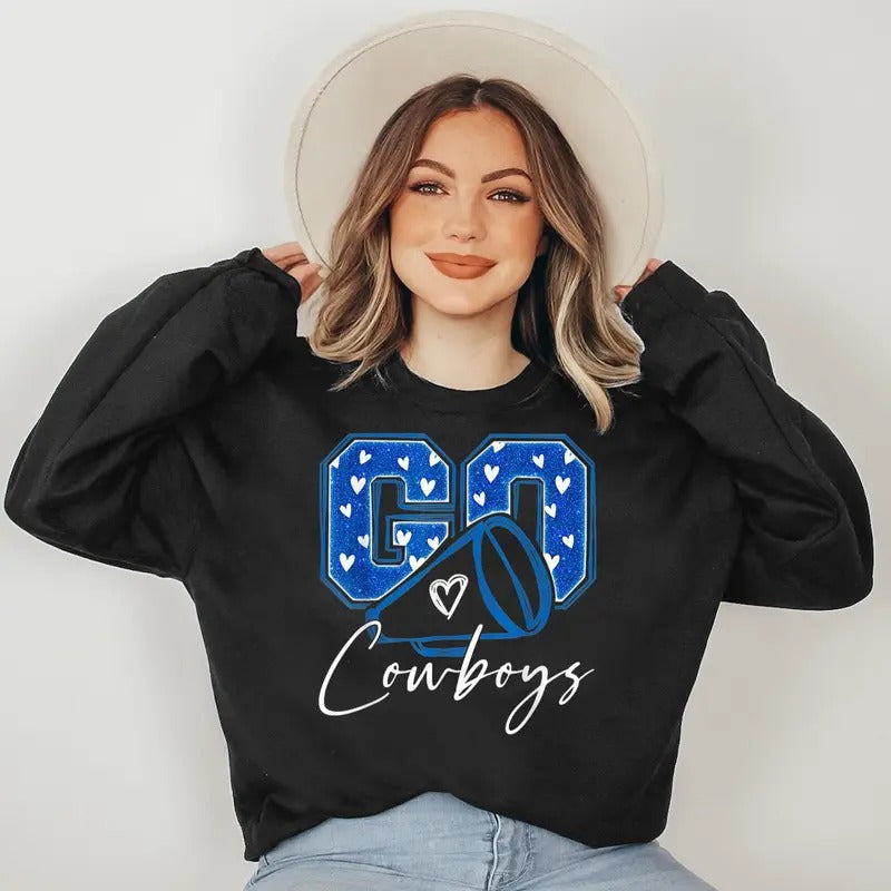 Go Cowboy Sweatshirt Unisex Crewneck T-Shirts, Hoodie | RetroVerseTees.com