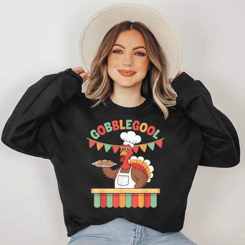 Gobblegool Turkey Thanksgiving Sweatshirt T-Shirts, Hoodie | RetroVerseTees.com