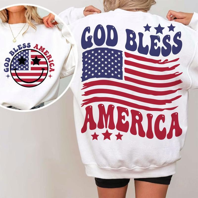 God Bless America 4th Of July 4th Of July Shirt Independence Day America Usa Patriotic Memorial Day Hoodie, Sweatshirt