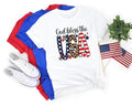 God Bless USA Shirt, 4th July Shirt, USA Women T-shirt, Patriotic Women Outfit, USA Family Shirts, Patriotic Gift, God...