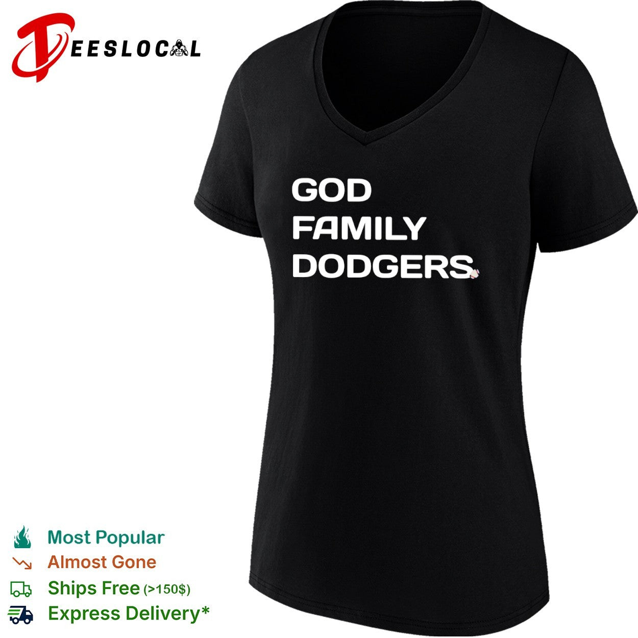 God Family Dodgers MLB Baseball Faith shirt