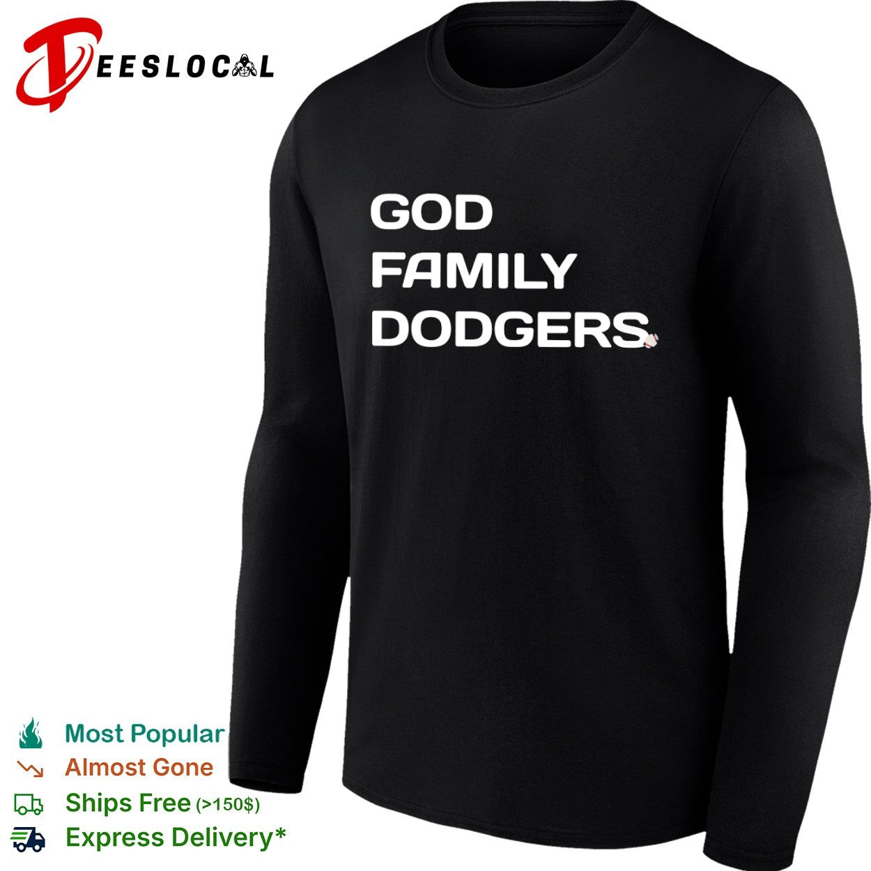 God Family Dodgers MLB Baseball Faith shirt