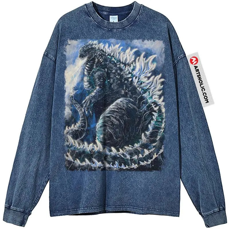 Godzilla Long Sleeve, Movie Long Sleeve, Long Sleeve Tee Hoodie, Sweatshirt | RetroVerseTees.com