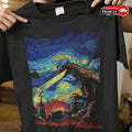 Godzilla Starry Night Shirt, Godzilla Hoo, Godzilla T-Shirt, Dinosaur Shirt Hoodie, Sweatshirt | RetroVerseTees.com