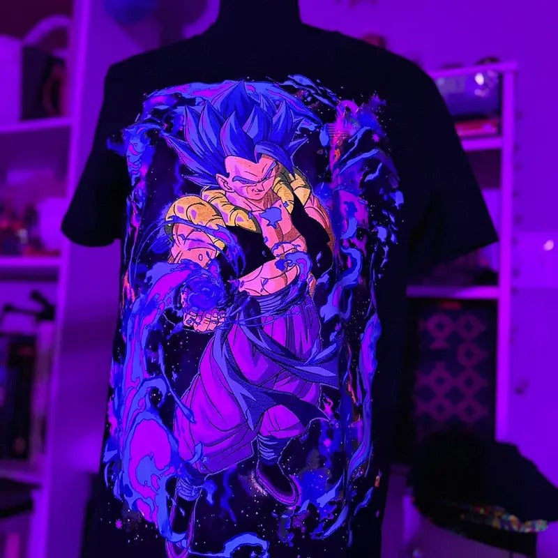 Gogeta super Tee Cotton Black Casual Menswear Hoodie, Sweatshirt | RetroVerseTees.com