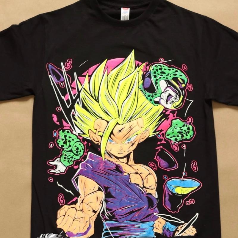 Gohan T-shirt Cotton Black Casual Hoodie, Sweatshirt | RetroVerseTees.com