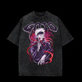 Gojo Acid-Washed Unisex Anime T-Shirt, Streetwear & Gym Style, JJK, One-Sided Design, Simple Style, Simple Look, Easy to...