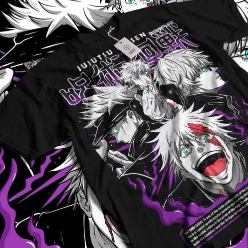 Gojo Satoru T-Shirt Jujutsu Kaisen Anime Horror Funny Gift Shirt All Size Hoodie, Sweatshirt | RetroVerseTees.com