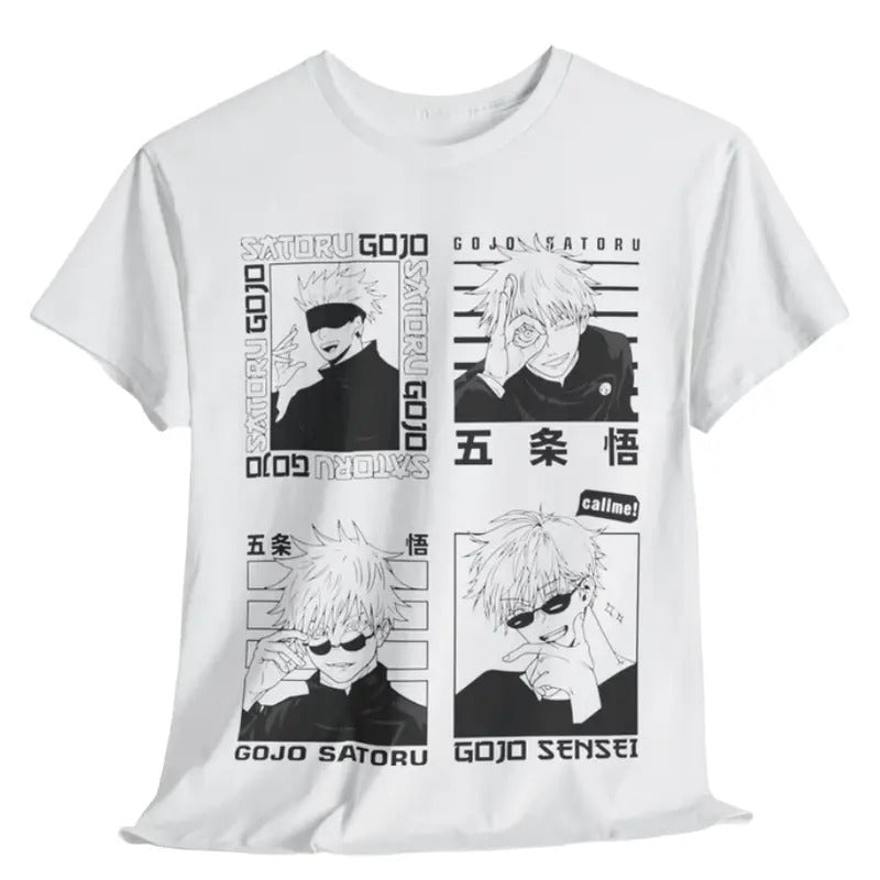 Gojo Satoru T-Shirt, Anime Shirt, Fire Style, Japanese Anime tee, Anime Manga Shirt Hoodie, Sweatshirt | RetroVerseTees.com