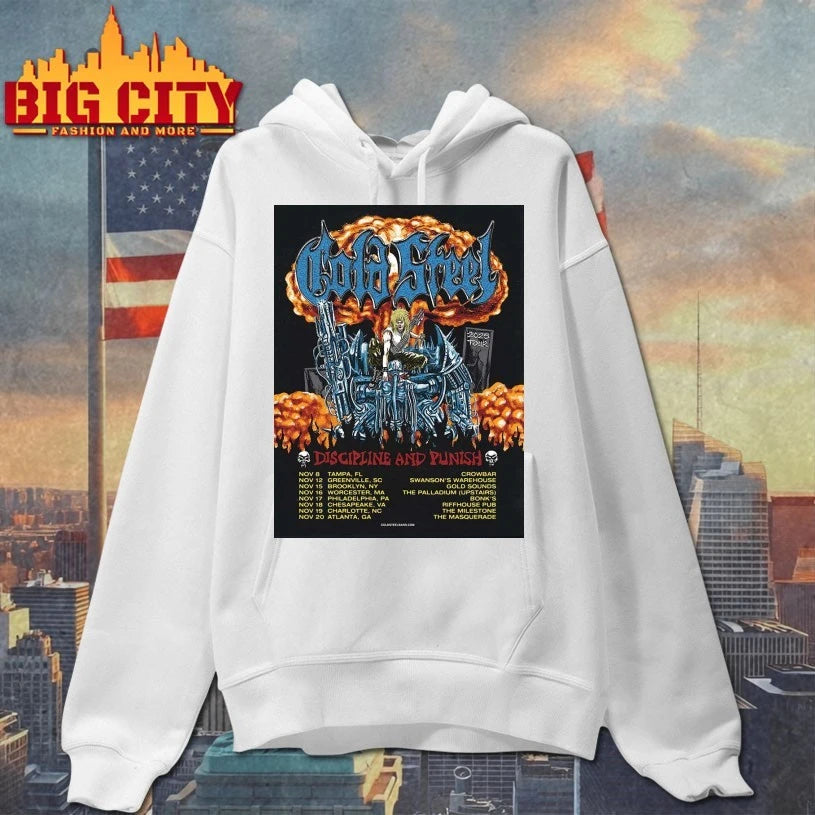 Gold Steel Discipline And Punish Tour 2025 North America November City Dates Poster shirt