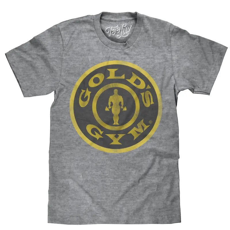 Gold's Gym Circle Logo T-Shirt - Gray Hoodie, Sweatshirt | RetroVerseTees.com