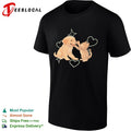 Golden Retriever Puppy and Tabby Kitten with Hearts shirt