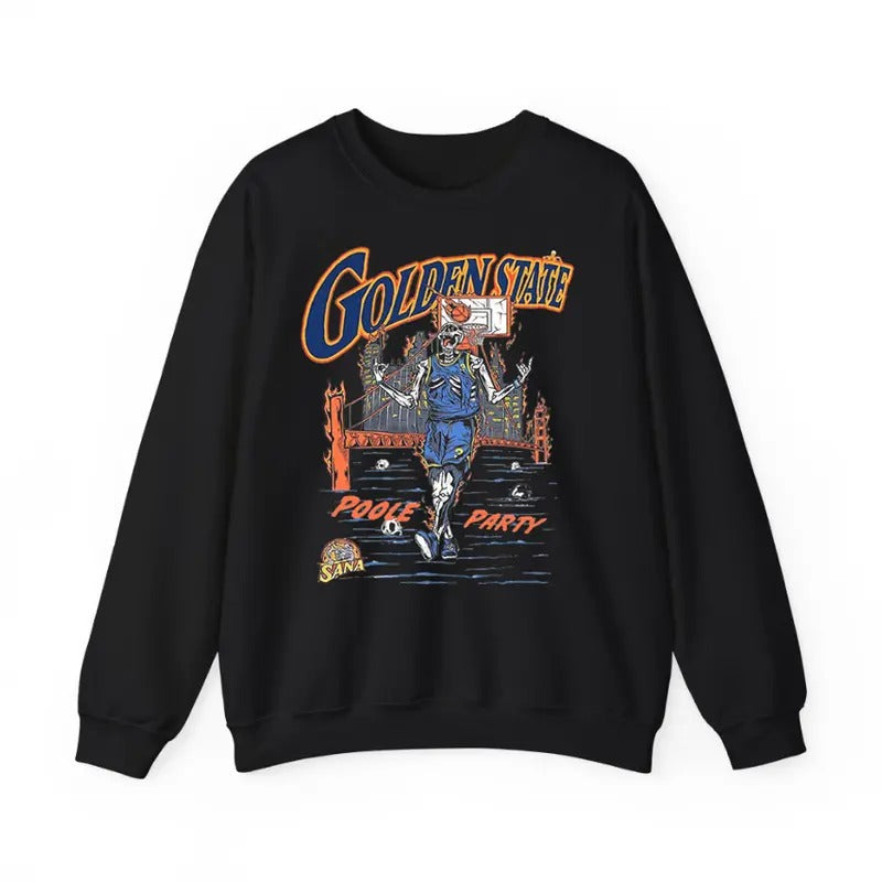 Golden State Basketball Sweatshirt Featuring 90s Vintage Style T-Shirts, Hoodie | RetroVerseTees.com