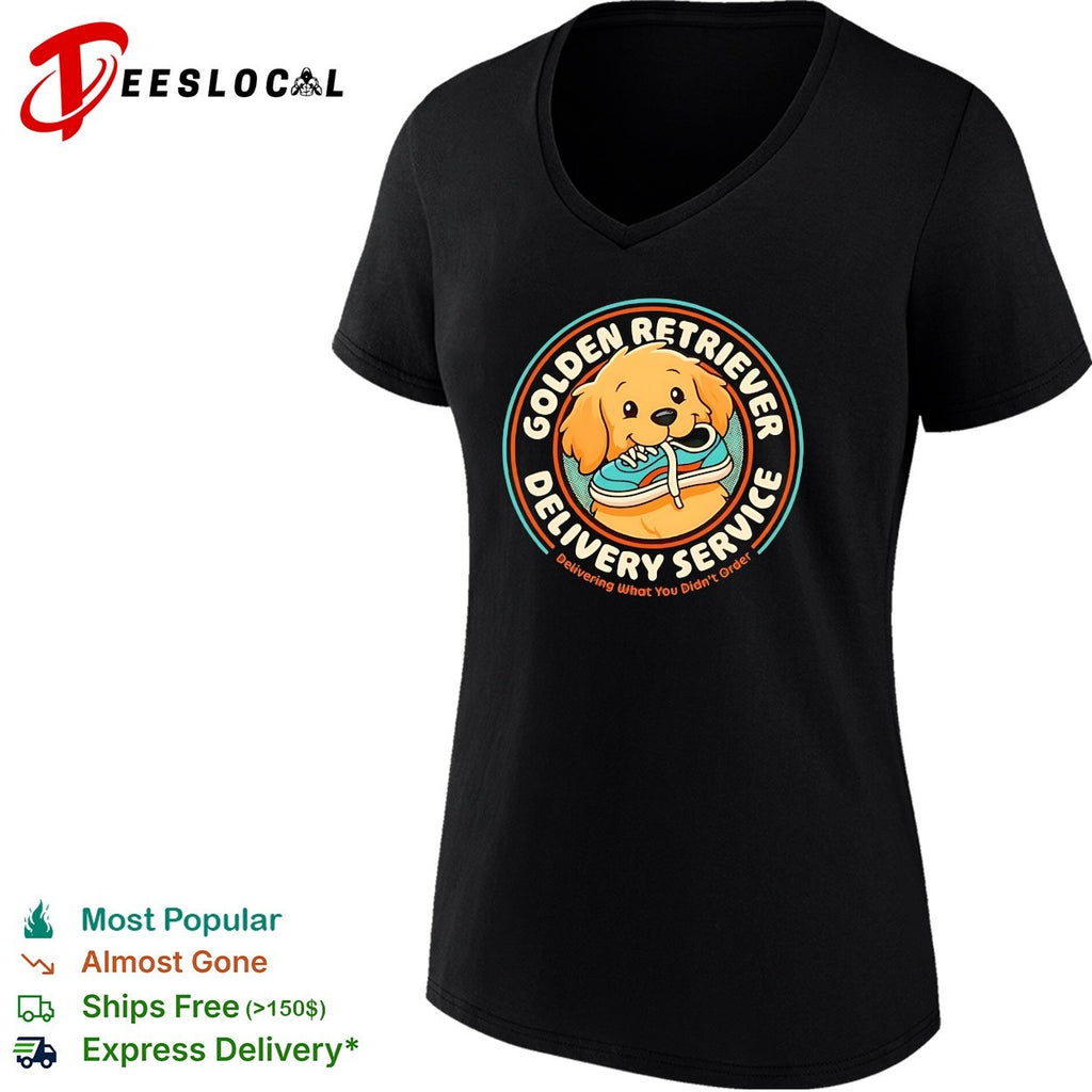 Golden retriever delivery service shirt