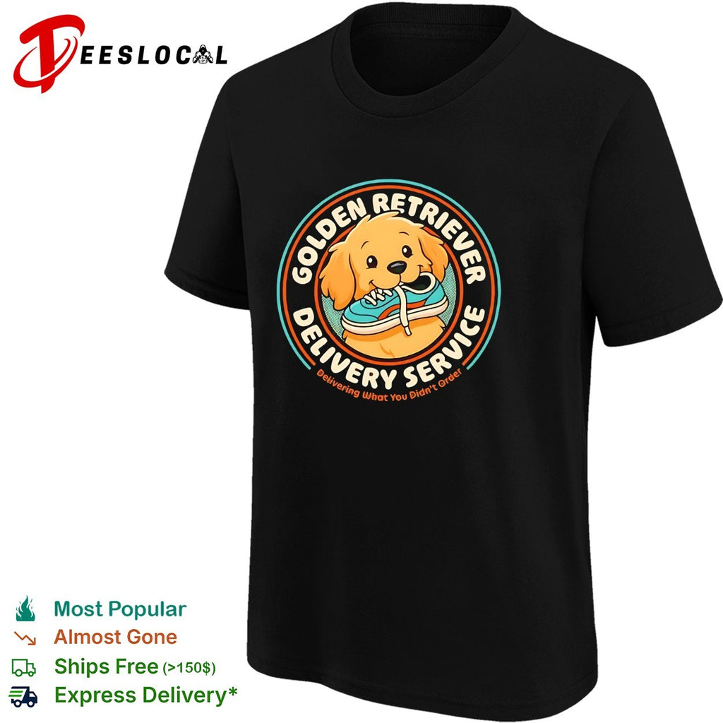 Golden retriever delivery service shirt