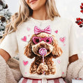 Goldendoodle Coquette Shirt, Coquette Valentines Shirt, Doodle Mom Coquette Shirt, Goldendoodle Shirt, Pink Dog Coquette...