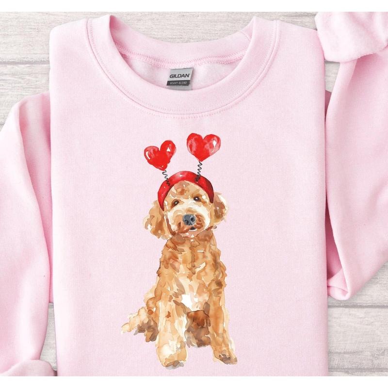 Goldendoodle Valentines Shirt, Valentines Day Dog Sweatshirt, Valentines Golden Doodle Shirt, Goldendoodle Sweatshirt,...