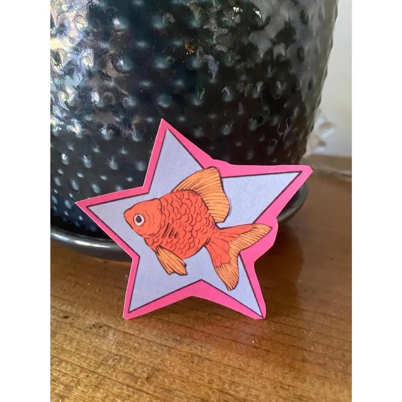 Goldfish Star Sticker | Glossy and Waterproof T-Shirts, Hoodie, Sweatshirt | RetroVerseTees.com
