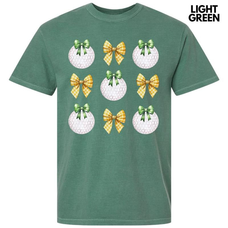 Golf Plaid Bow Collage Comfort Colors T-Shirt 'NLB' Hoodie, Sweatshirt | RetroVerseTees.com