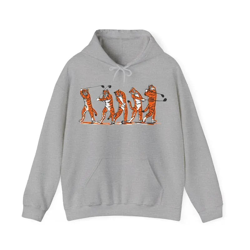 Golf TIGER Swing Gildan-Unisex Hoodie Cotton Classic Fabric T-Shirts, Sweatshirt | RetroVerseTees.com