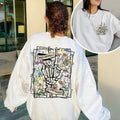 Good Energy Is Contagious Sweatshirt, Retro Shirt, Skull Skeleton Shirt, Wild Flower Shirt, Mental Health Sweatshirt Hoodie