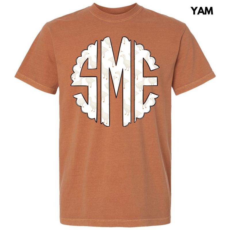 Goose Crazy Monogram Comfort Colors T-Shirt 'NLB' Hoodie, Sweatshirt | RetroVerseTees.com