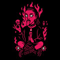 Goth Girl In Pink Flames Occult Vib