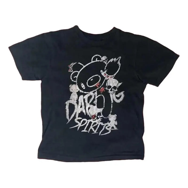 Gothic Emo Girl Top Baby Tee, Y2k Top Women Streetwear, Scene Clothing 2000s, Women Fitted T-Shirt Hoodie, Sweatshirt