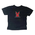 Gothic Happy Bunny Baby Tee - Soft Cotton Short Sleeve Fitted Casual Top, Women's Crew Neck, Scene Clothing 2000s Y2K Top