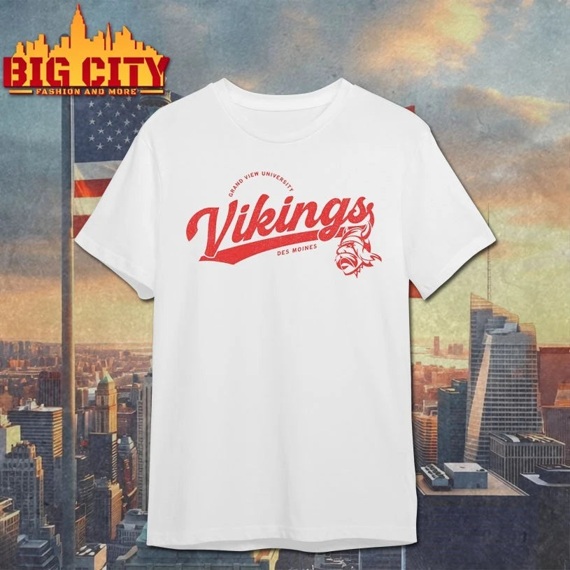 Grand View University Vikings des moines Script Logo shirt