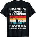 Grandpa Gunpla brand Grandson Fishing Buddies for Life Grandpa fisher T-Shirt Cotton Menswear Hoodie, Sweatshirt