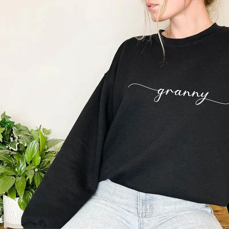 Granny Sweatshirt Grandma Casual Comfort Fit Womenswear T-Shirts, Hoodie | RetroVerseTees.com