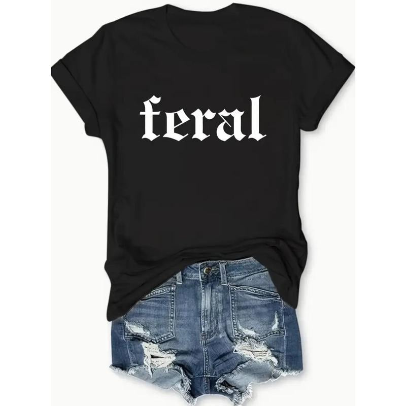Graphic Print Women'WB shield T-Shirt - 100%, Black Casual Crew Neck Short Sleeve Top for Spring & Summer - Breathable,...