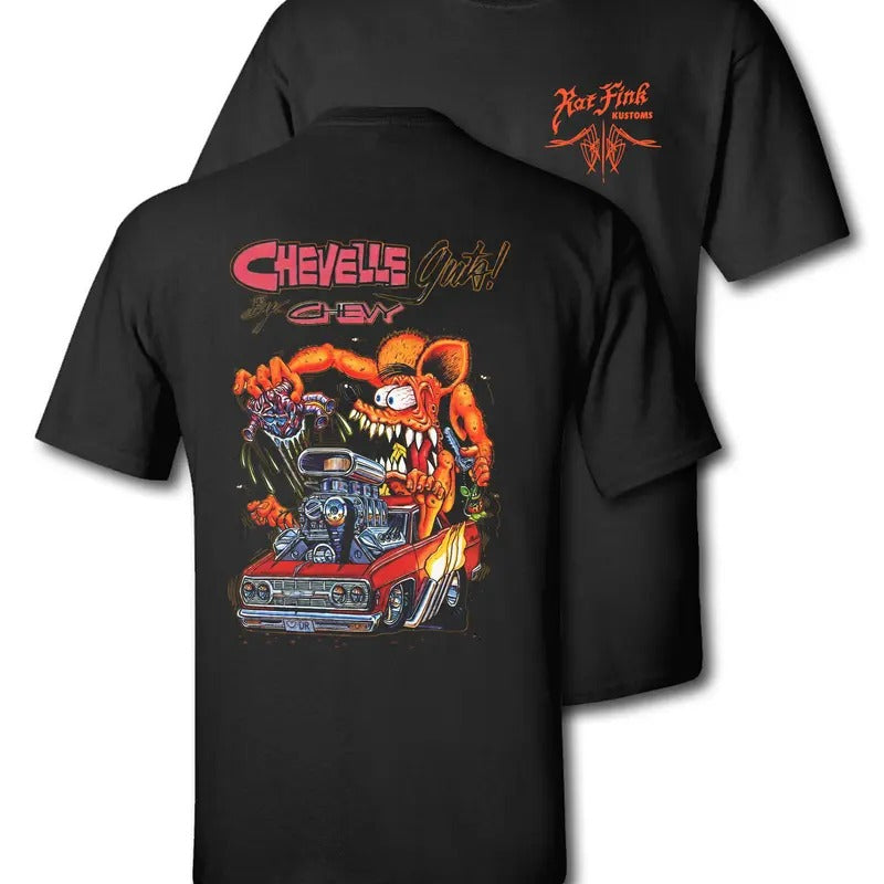 Graphic Tees Rat Fink "Big Daddy" Chevy Chevelle Casual Cotton Hoodie, Sweatshirt | RetroVerseTees.com