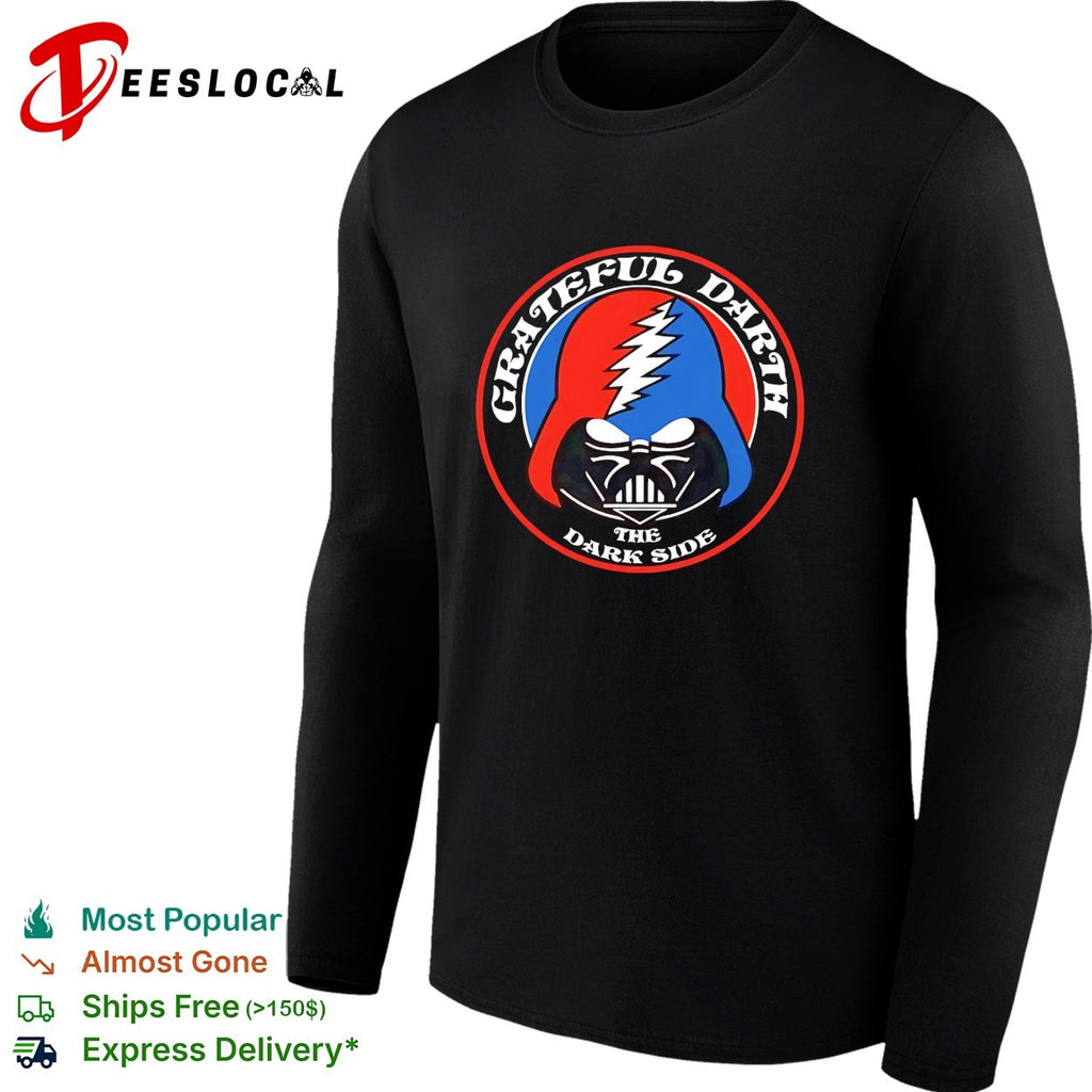 Grateful Darth the dark side parody logo shirt