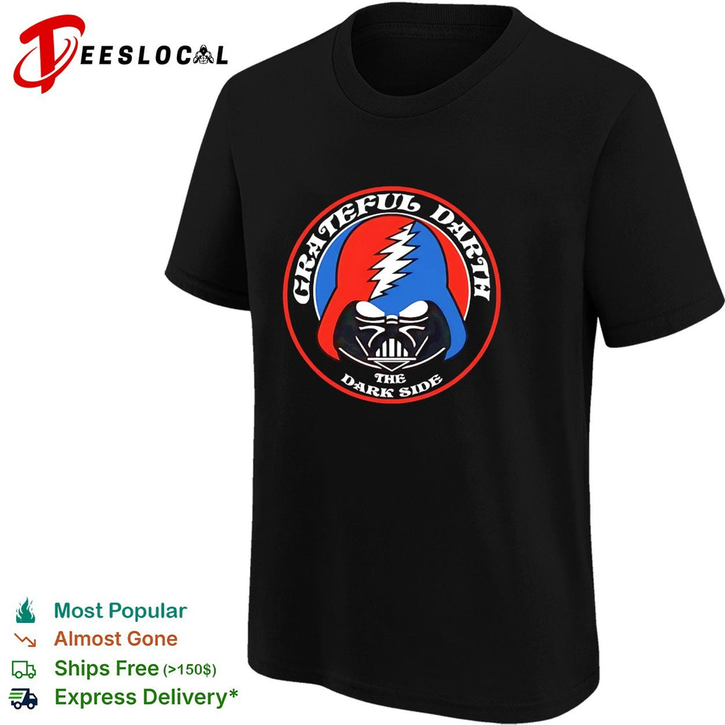 Grateful Darth the dark side parody logo shirt
