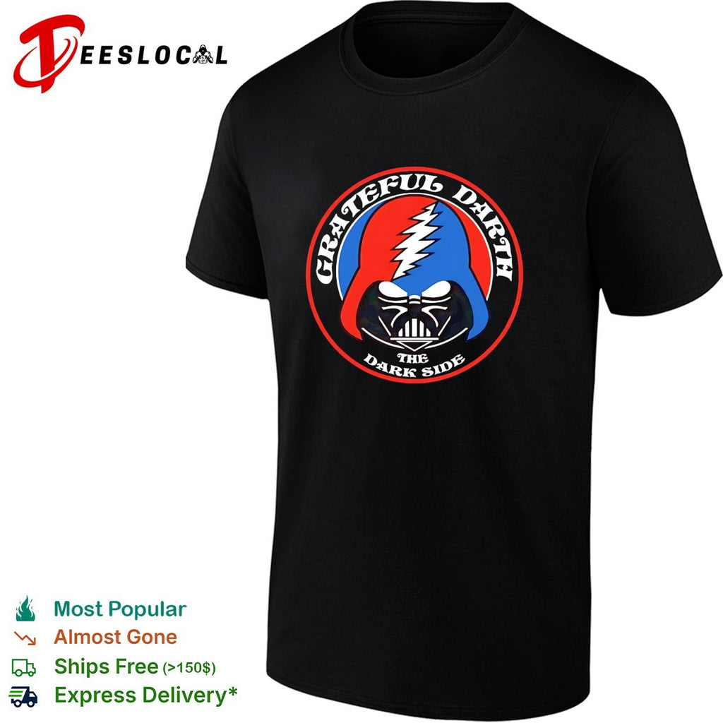 Grateful Darth the dark side parody logo shirt