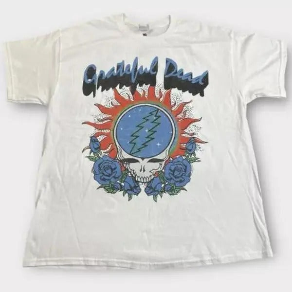 Grateful Dead  1989 Summer Tour Retro Graphic T-Shirt Adult Size X-Large Cotton Menswear Top Decoration Hoodie, Sweatshirt