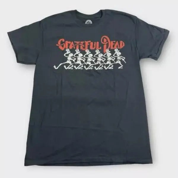 Grateful Dead Dancing Skeletons Retro Graphic T-Shirt Adult Size Medium Cotton Menswear Top Decoration Hoodie, Sweatshirt