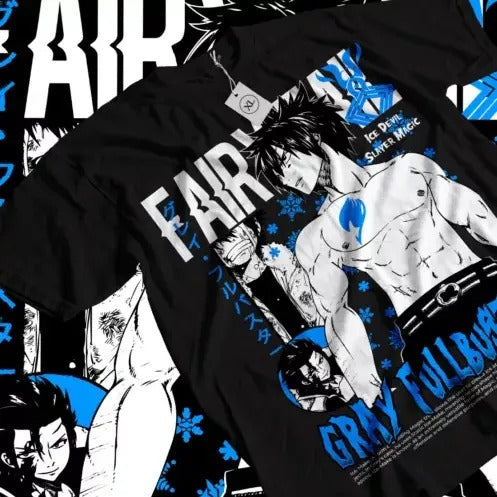 Gray Fullbuster Natsu T-shirt Fairy Tail Dragneel Girl Anime Gift Shirt All Size Hoodie, Sweatshirt | RetroVerseTees.com