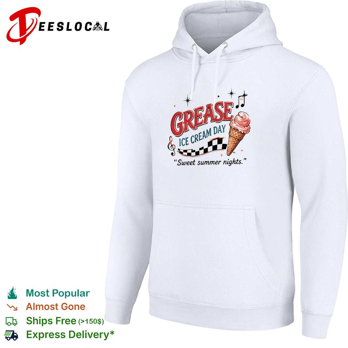 Grease ice cream day sweet summer nights ice cream cone shirt