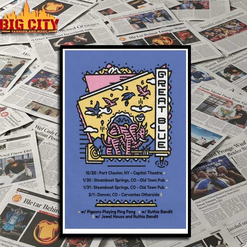 Great Blue Colorado Tour 2025-2026 Poster shirt