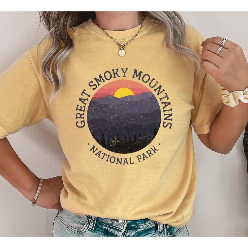 Great Smoky Mountains National Park Comfort Colors Tshirt Hoodie, Sweatshirt | RetroVerseTees.com