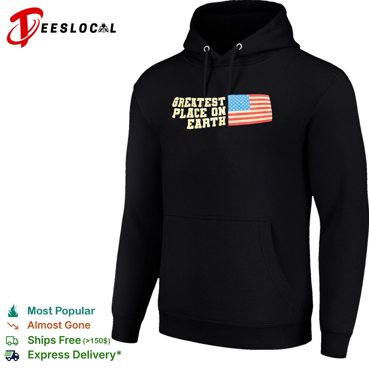 Greatest place on earth USA flag shirt