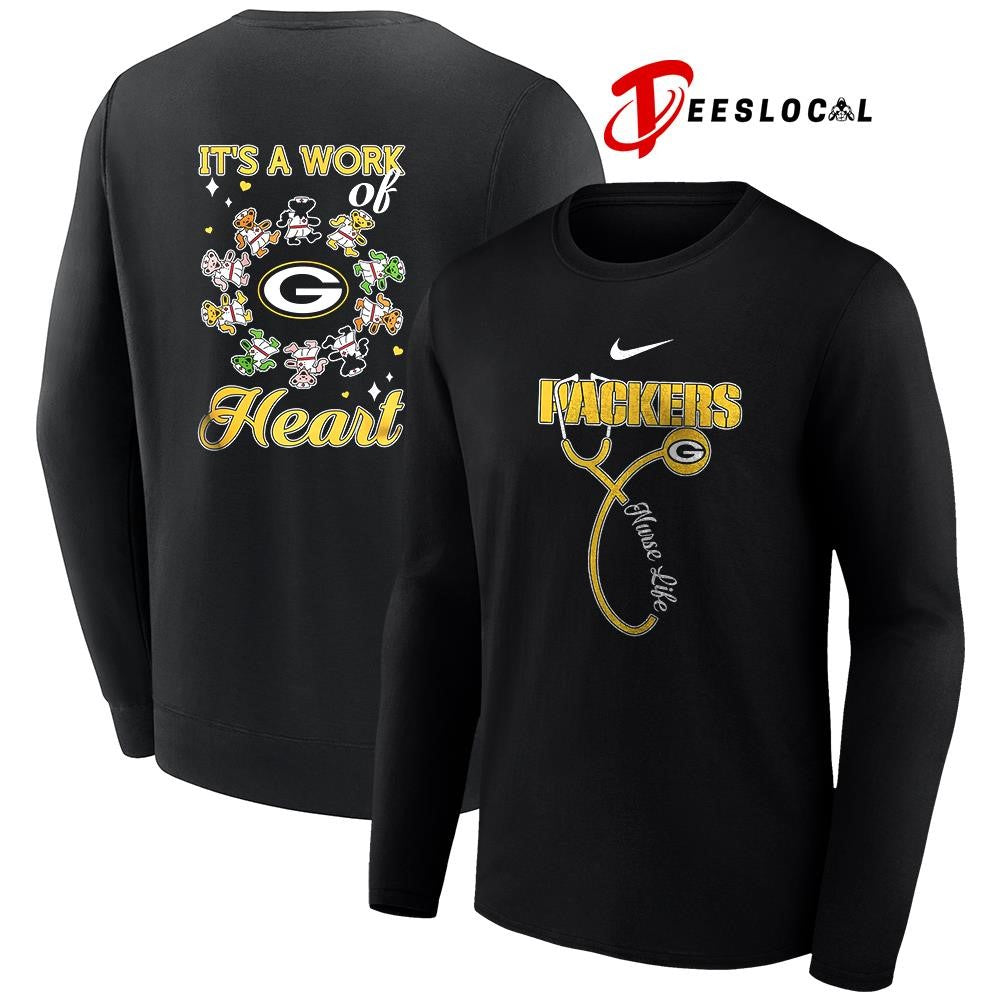 Green Bay Packers x Grateful Dead Nurse it’s a work of heart bears shirt