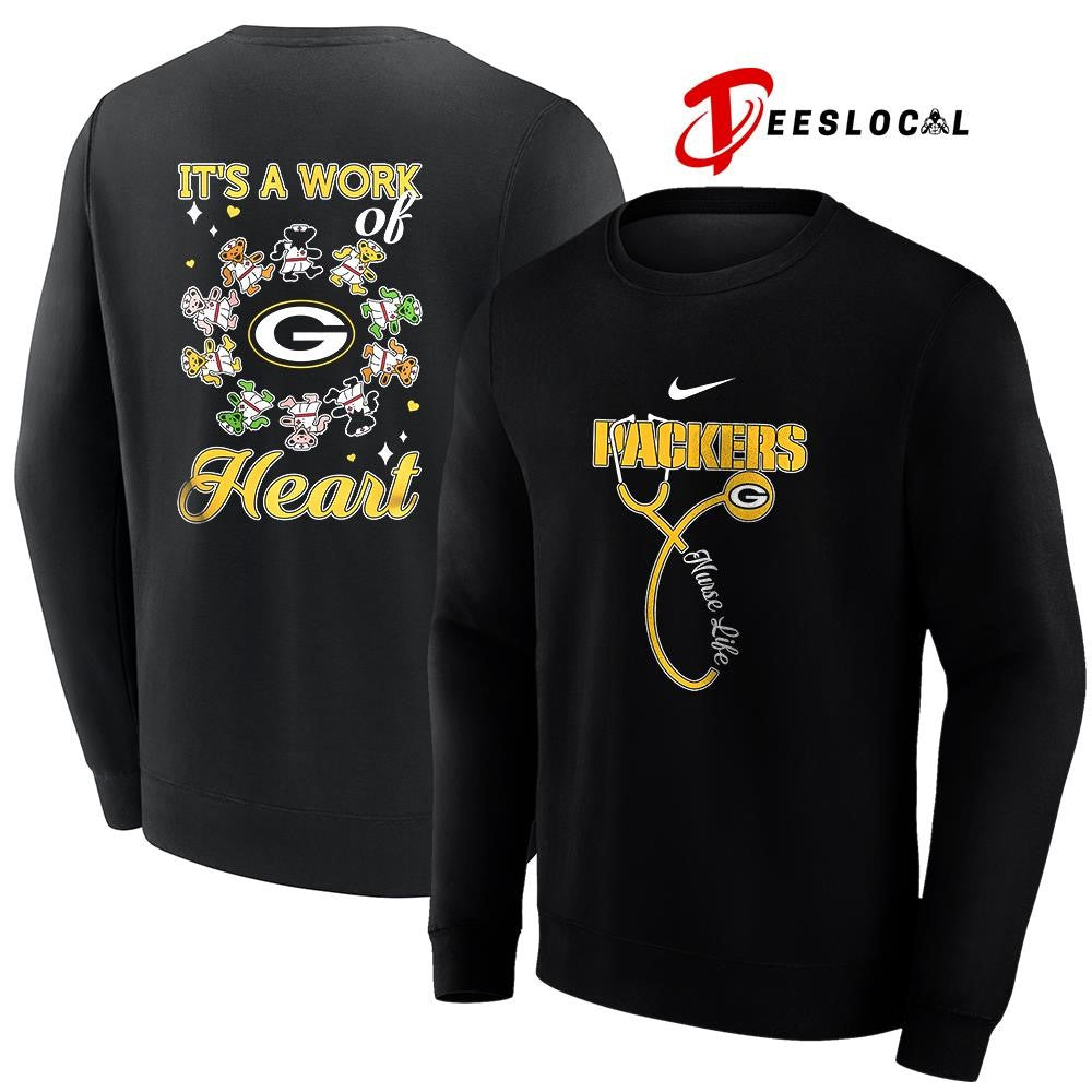 Green Bay Packers x Grateful Dead Nurse it’s a work of heart bears shirt
