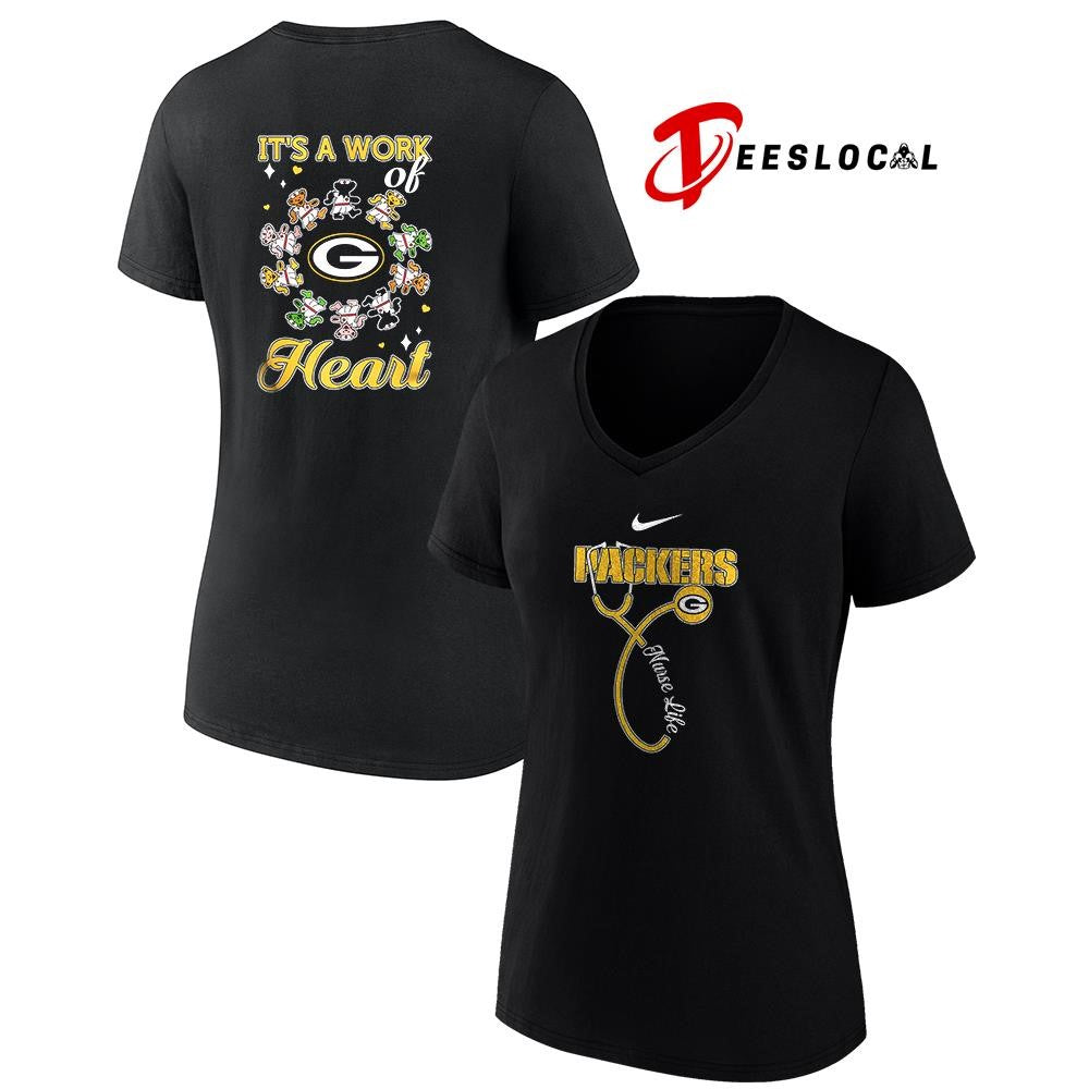 Green Bay Packers x Grateful Dead Nurse it’s a work of heart bears shirt