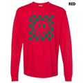 Green Checkered Christmas Tree Happy Face Long Sleeve Comfort Colors T-Shirt Hoodie, Sweatshirt | RetroVerseTees.com